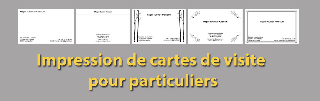 Impression de cartes de visite