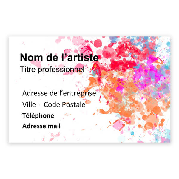 Carte de visite Artistes 01