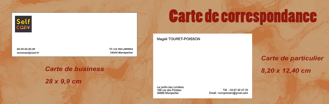 Professionnels ou particuliers, imprimez vos cartes de correspondance