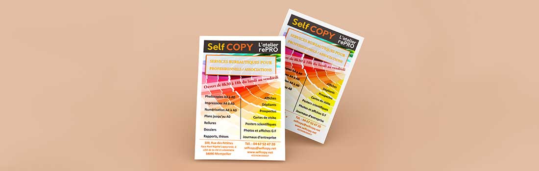 Impression de tracts, flyers dépliants sur papier mat, glossy, en recto ou recto-verso en A5, A6, DL