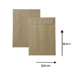 Enveloppe C4 kraft, autoadhésive, pour expédier lettre en A4