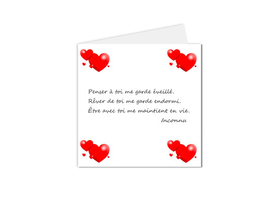 Carte postale illustré d'une citation sur l'amour