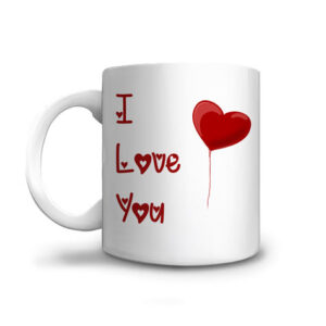 Mug I Love You et son cœur en ballon