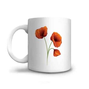 Mug fleur coquelicot