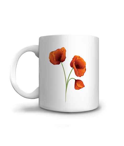 Mug fleur coquelicot