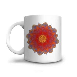 mug mandala rouge et bleu zen attitude