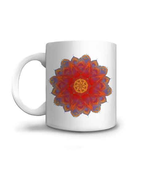 mug mandala rouge et bleu zen attitude