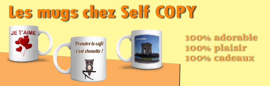 bannière pour annoncer les mugs dans les idées cadeaux