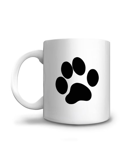 Mug pattes d'animaux pour illustration