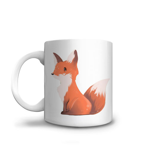 Mug animaux le renard assis