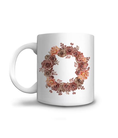 mug couronne de fleurs