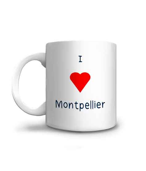 Mug I love Montpellier pour les afficionados de cette jolie ville