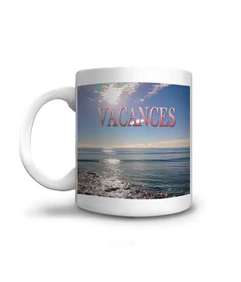 Mug souvenir de vacances au bord de la mer méditerranée