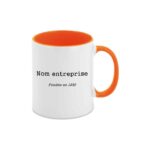 mug personnalisable orange pour l'entreprise