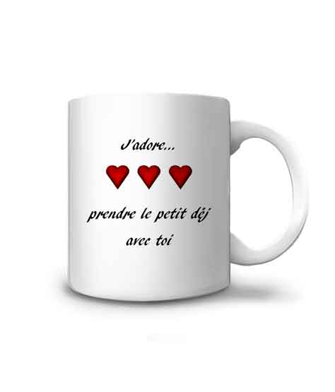 Offrez ce mug à votre amoureux ou amoureuse pour prendre le petit déjeuner avec lui/avec elle