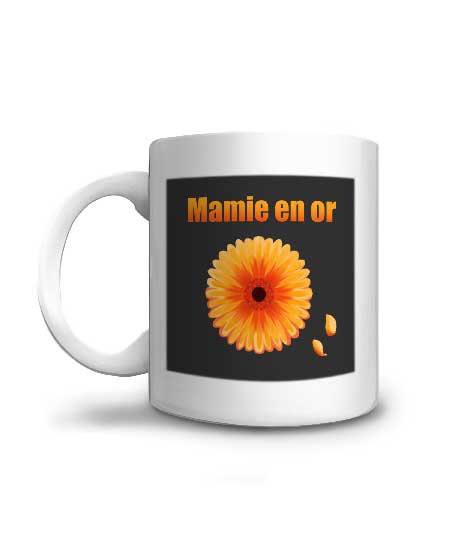 Mug Mamie en or à offrir à sa grand-mère préférée