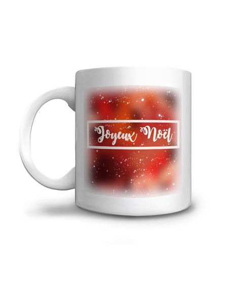 Mug Joyeux Noël sur fond rouge