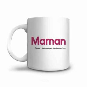 Mug à offrir à Maman avec la définition de "Maman"