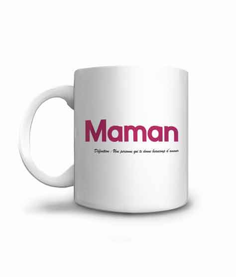 Mug à offrir à Maman avec la définition de "Maman"