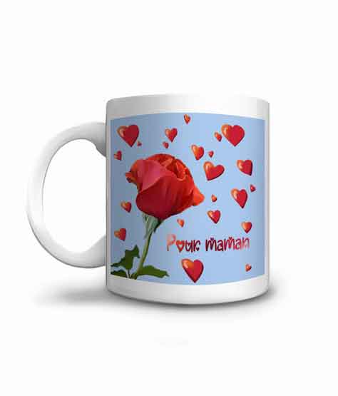 Mug pour maman avec sa rose et ses pétales
