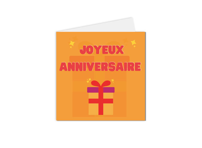 Cadeau Joyeux Anniversaire en carte