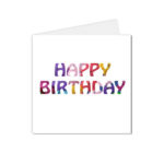 carte happy birthday colorée