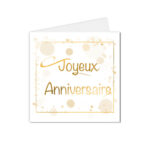 Carte Joyeux Anniversaire élégante à envoyer pour souhaiter un très bon happy birthday à son destinataire