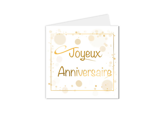 Carte Joyeux Anniversaire élégante à envoyer pour souhaiter un très bon happy birthday à son destinataire