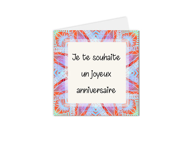 carte joyeux anniversaire esprit mandala à envoyer