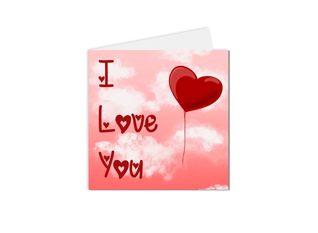 carte postale saint valentin I love You