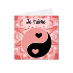 Carte postale Saint-Valentin je t'aime Yin et yang