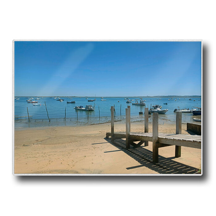 Set de table plastifié avec photo de la baie du bassin d'Arcachon et son ponton