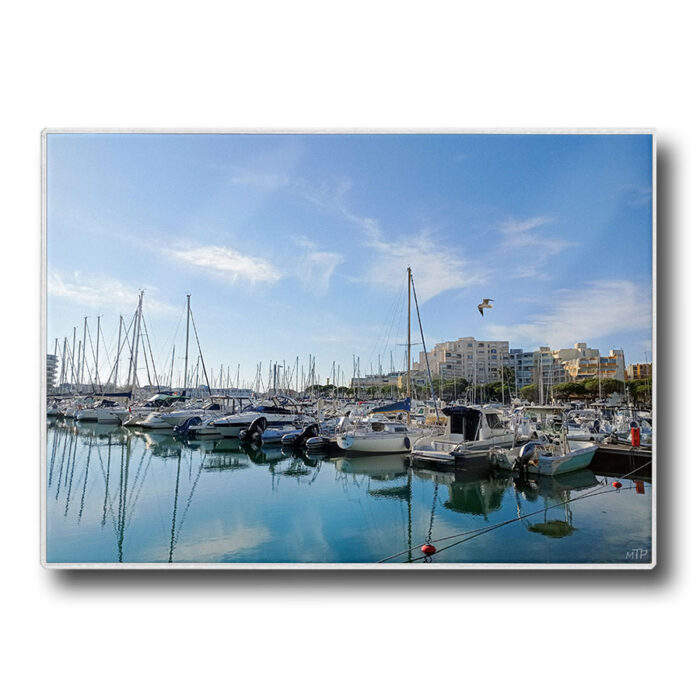 Set de table plastifié avec photo du port de Carnon