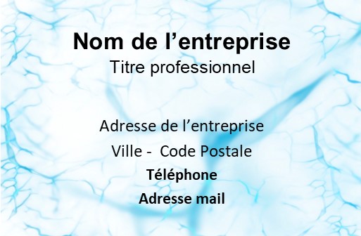 carte de visite entreprise association fond glacier