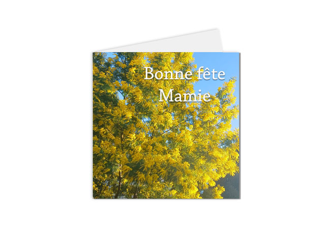 carte postale bonne fete mamie arbre en fleurs