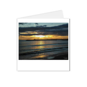 Carte postale paysage mer et coucher de soleil