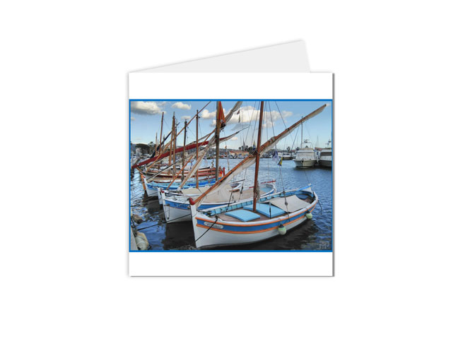 Carte postale paysage bateaux au port