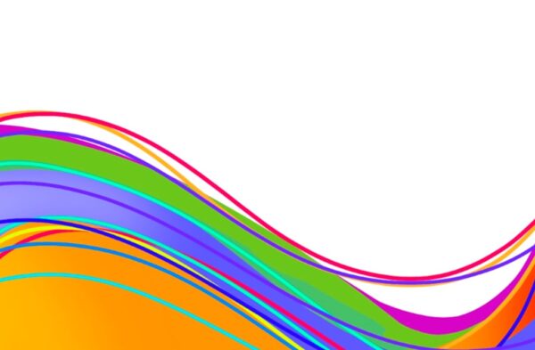 carte de visite recto entreprise et association bandeau vague multicolore