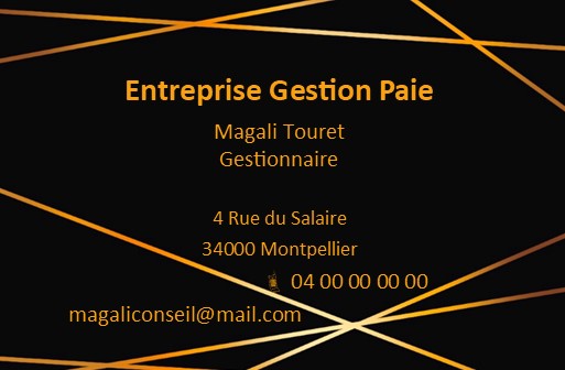 carte de visite entreprise gestion de paie