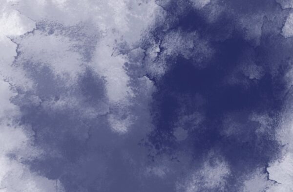 carte de visite recto association et entreprise motif nuages blancs et violets