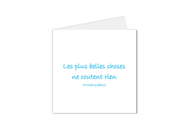 carte postale message et citation les plus belles choses ne coutent rien