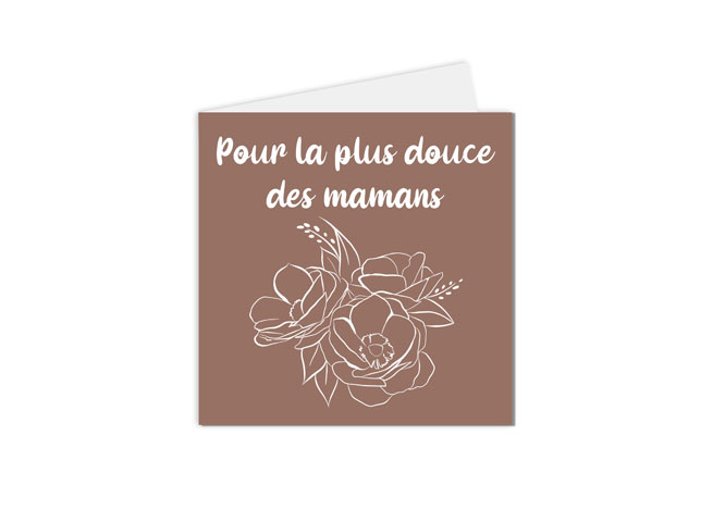 carte postale fête des mères, pour la plus douce des mamans