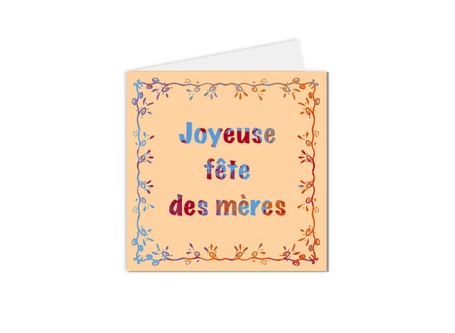 carte postale fête des mères, joyeuse fete des mere