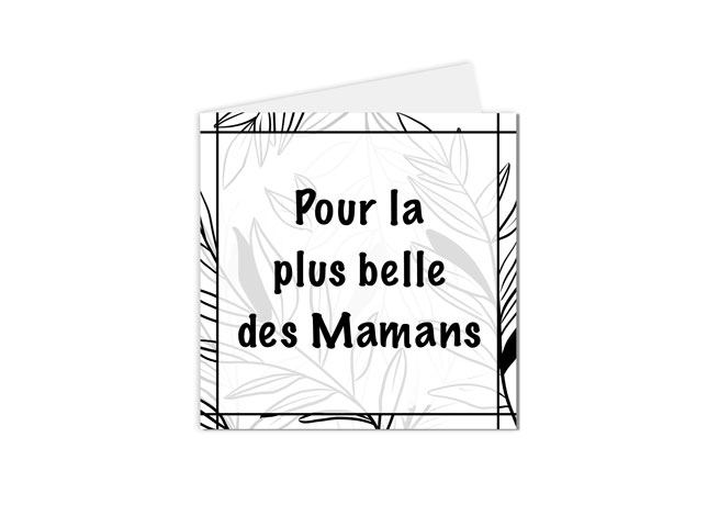 carte postale fête des mères, pour la plus belle des mamans