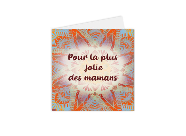 carte postale fête des mères, pour la plus jolie des mamans