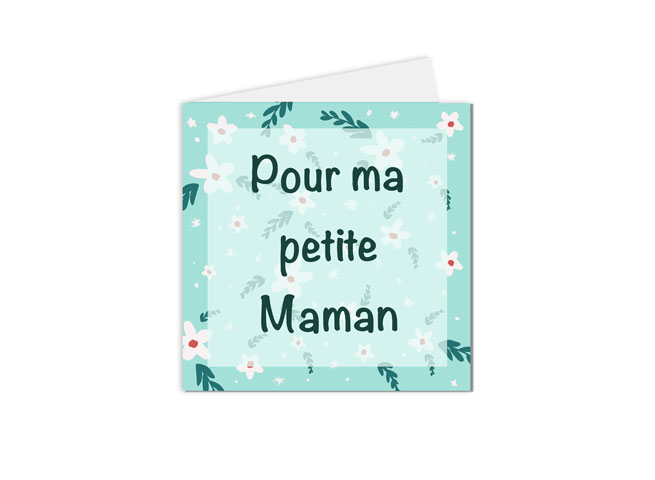 carte postale fête des mères, pour ma petite maman