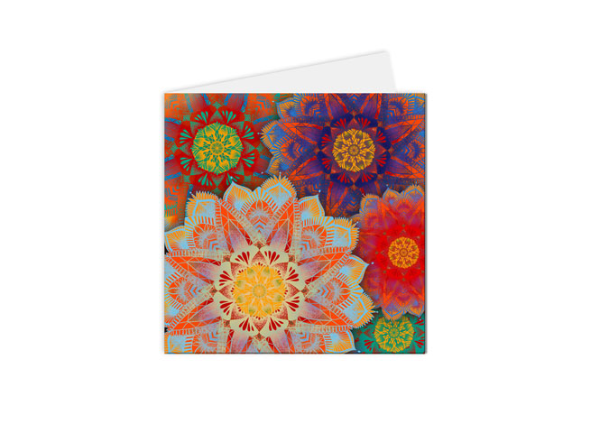 carte postale mandala multicolores