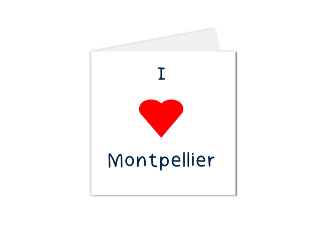 carte postale Montpellier et ses alentours I love Mtp