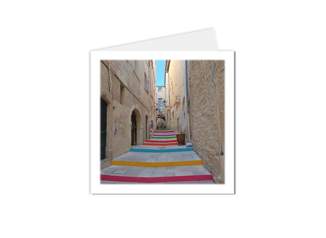 Carte postale Montpellier et ses alentours, les marches colorées