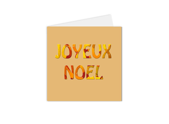 carte postale carte de vœux joyeux noel effet feuilles